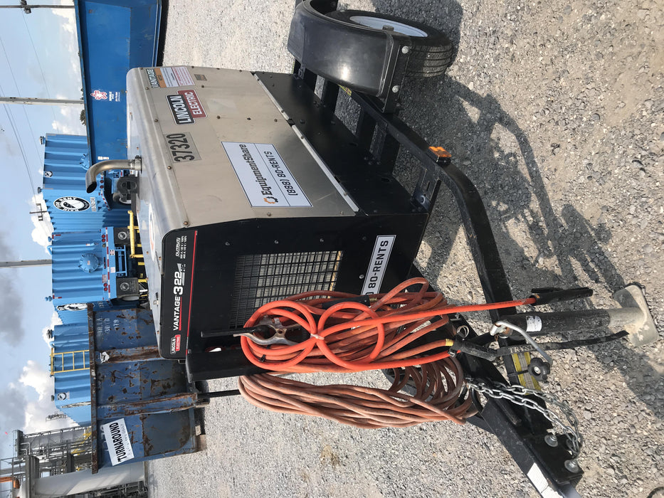 2019 Lincoln Electric Vantage 322 Ready-Pak 3, Two Wheel Trailer, Fender and Light Kit, Cable Rack