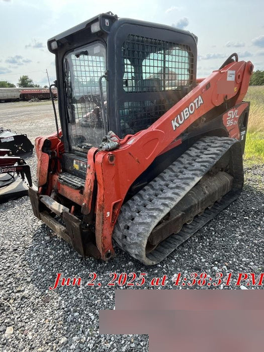2019 Kubota SVL95-2S Cab/Heat/Air, Standard Tracks, Standard Flow, Hydraulic QC 80" HD Tooth Bucket