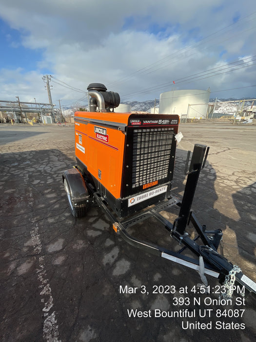 2021 Lincoln Electric Vantage 549X Ready Pak 3, ORANGE (includes trailer, cable rack, fender light kit)