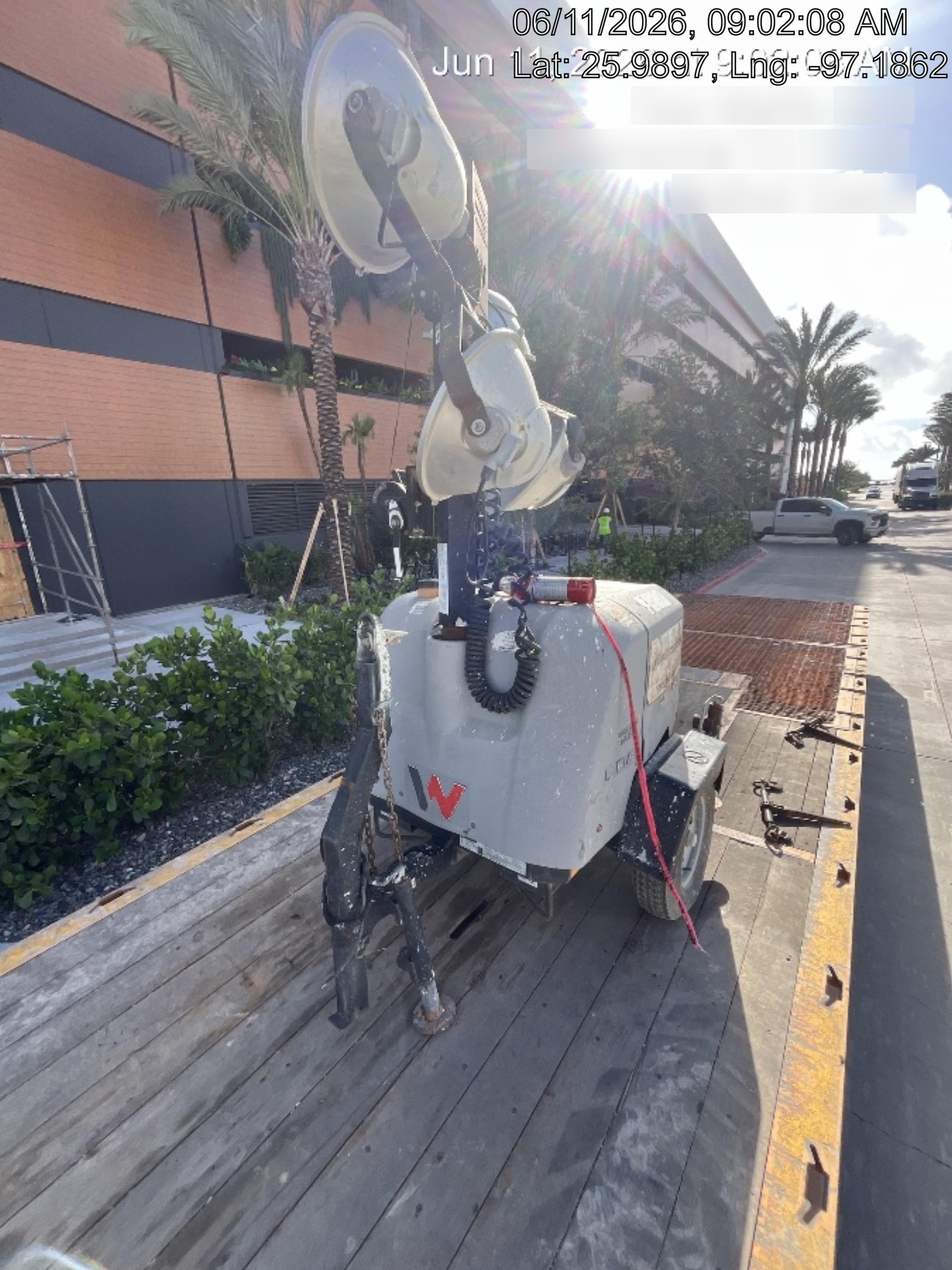 2018 Wacker Neuson LTV6K-MH Wacker Neuson LTV6K Mobile Light Tower w/Fuel Level Sensor Installed, Trailer VIN 5XFLV0416JM004545