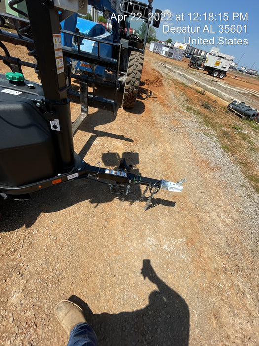 2022 Allmand NLV3GR (4) LED Light Fixture 350W, 23' Vertical Mast, 3kW Prime, Towable, Deep Sea L401, Leveling Jacks, Yanmar T4F 5.8hp