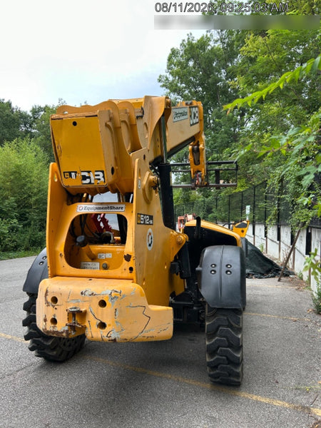 2019 JCB 512-56 Cab/Heat/Air, 109 HP, Solid Tires, STD Worklight, Beacon, Aux Hydraulics, Lifting Eye, Back up Alarm w/66" Carriage/60" Forks