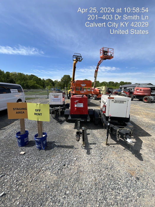 2023 Shindaiwa DGW400MDL Kubota D902 Engine, 23 HP, Dual Op Welder, Wire, Arc, Droop Stick, Tig, and CC Stick Functionality, Simulphase, 3 Phase and 1 Phase Gen Output, Single Axle NB Trlr, Slr Trckl Chrg 12V 12W, Fire Ext