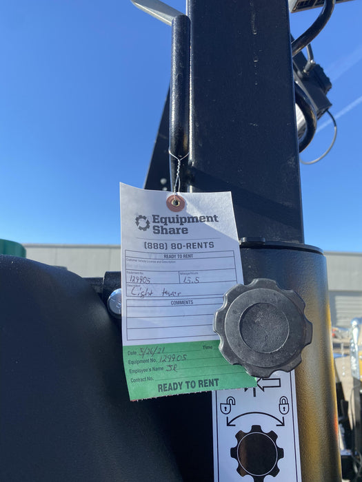 2021 Allmand NLV3GR (4) LED Light Fixture 350W, 23' Vertical Mast, 3kW Prime, Towable, Deep Sea L401, Leveling Jacks, Yanmar T4F 5.8hp