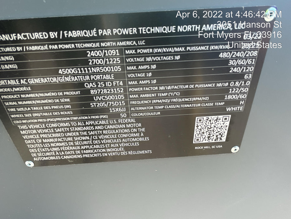 2022 ATLAS COPCO QAS25 CWK