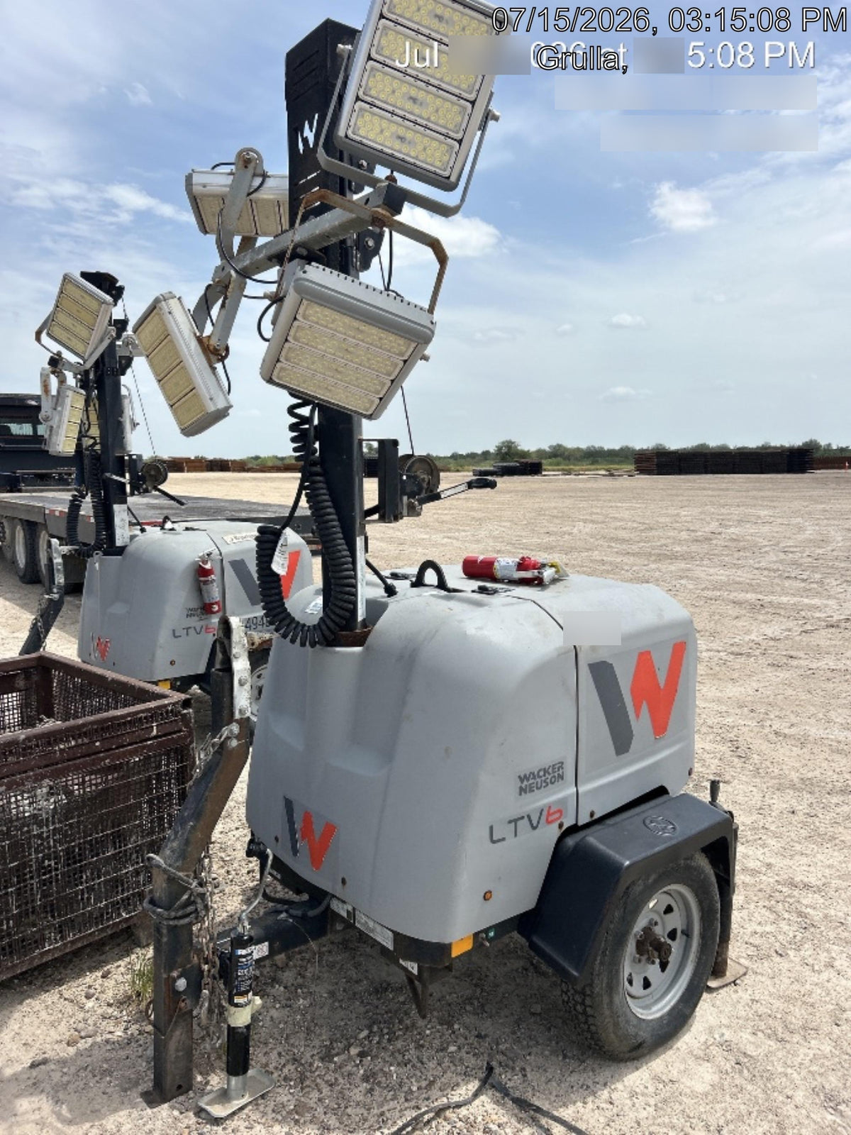 2019 Wacker Neuson LTV6K-LED LTV6K Light Tower, LED 300W, Telematics EQ SH Kubota