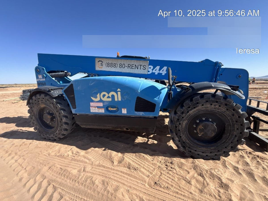 2018 Genie GTH-844 Genie GTH-844 w/ROPS, Work Lights, Solid Tires, RH Cab Mesh, Beacon, 60" Carriage and Forks