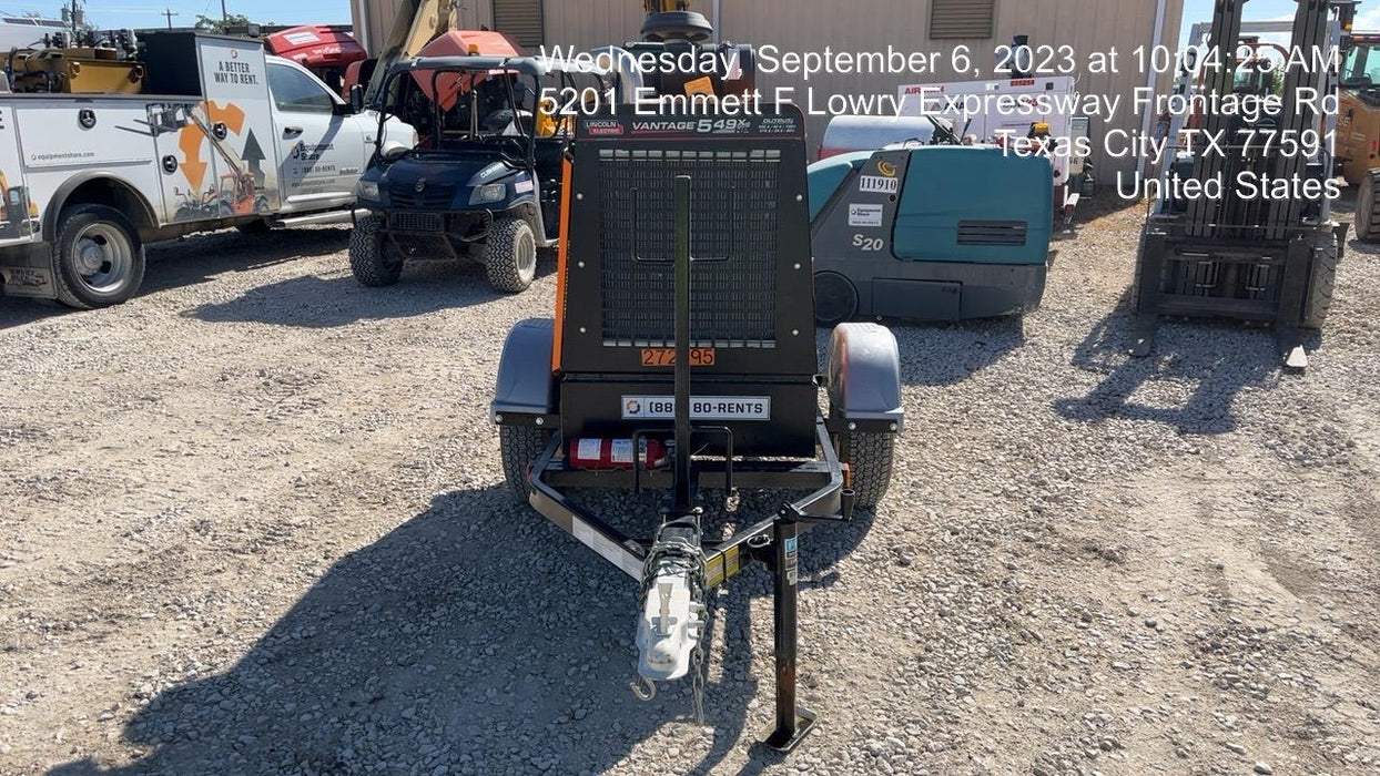 2022 Lincoln Electric Vantage 549X Crosslink Technology, Trailer Mounted, ES Decals, T3