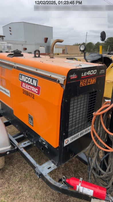 2022 Lincoln Electric LE400 Kubota V1505, Trlr, Cable Rack, Light Kit, ES Decals, T3