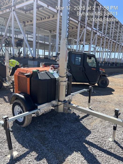 2025 Wanco WLTT-4MM4K Diesel, Mitsubishi L2E, 9.0HP @1800 rpm, Deep Sea Controller, Shore Power Plug, Auto Start, (4) 350W LED Floodlights, 4kW Generator, 60 Gal Fuel Tank, 2" Ball, T3