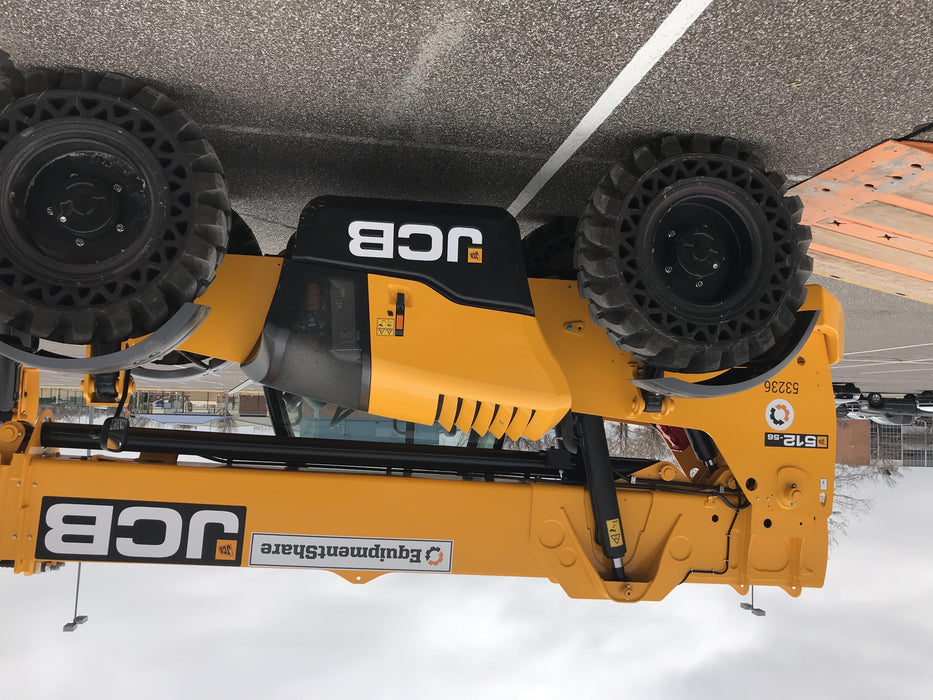 2019 JCB 512-56 Canopy, 109 HP, Solid Tires, STD Worklight, Beacon, Aux Hydraulics, Lifting Eye, Back up Alarm w/66" Carriage/60" Forks