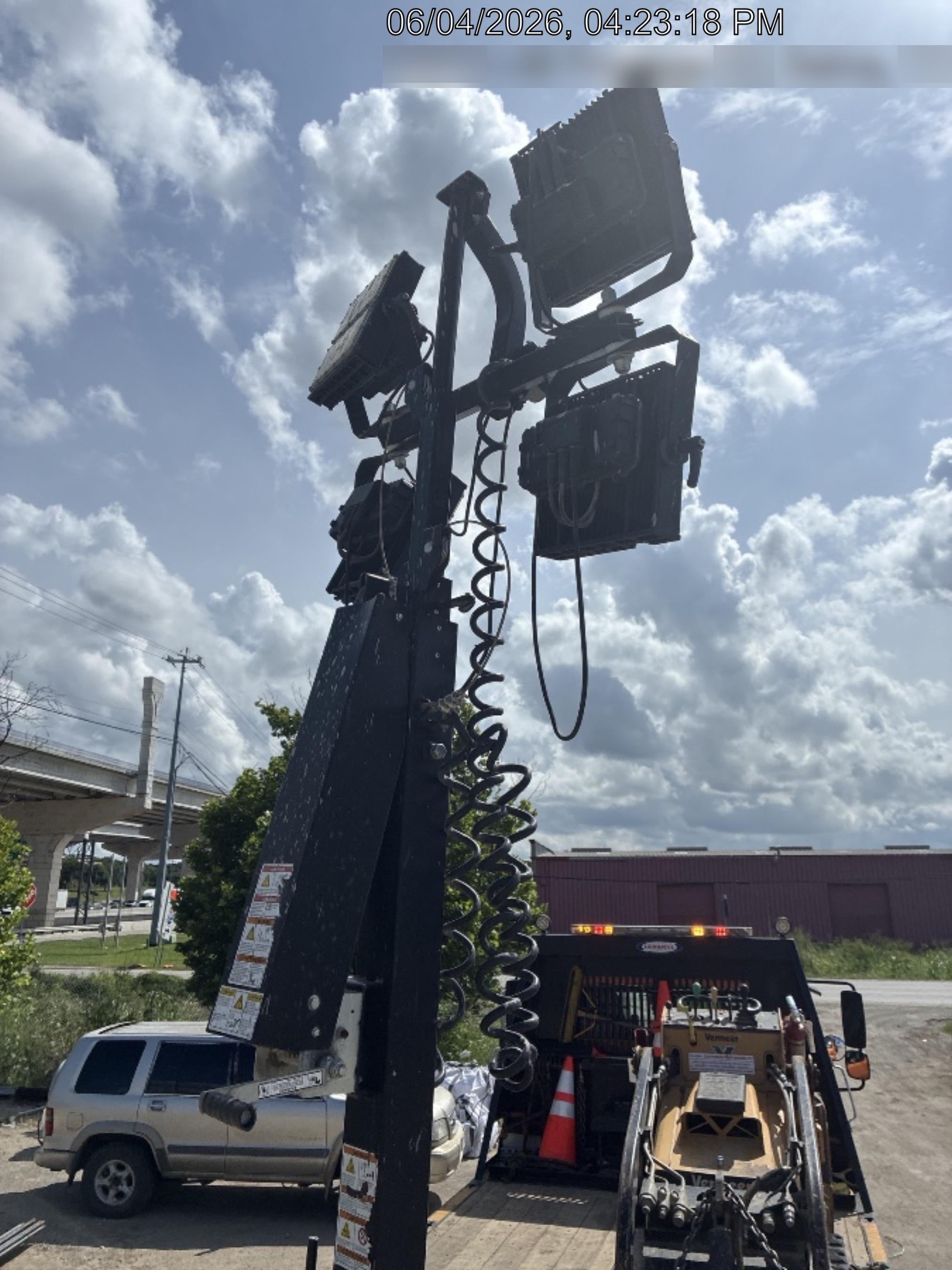 2022 Allmand NLV3GR (4) LED Light Fixture 350W, 23' Vertical Mast, 3kW Prime, Towable, Deep Sea L401, Leveling Jacks, Yanmar T4F 5.8hp