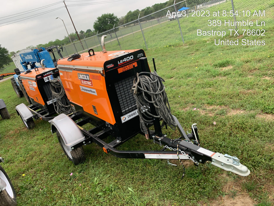 2022 Lincoln Electric LE400 Kubota V1505, Trlr, Cable Rack, Light Kit, ES Decals, T3