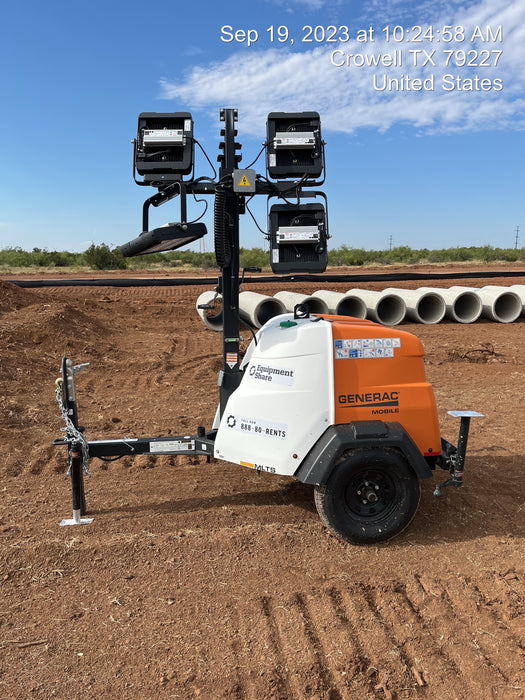 2023 Generac MLT2 Diesel, Flex Switch 120V Input, Powerzone Controller, (4) 320W LED Lights, 4kW Generator, 39.9 Gal Fuel Tank, 2" Ball, T3