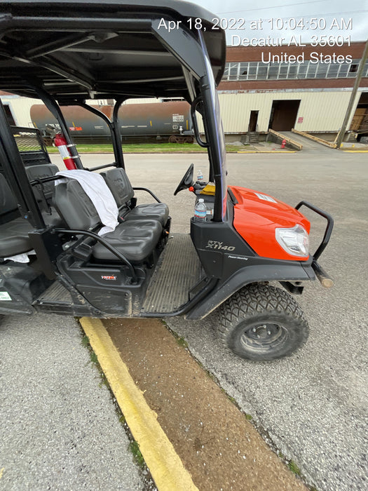 2022 Kubota RTV-X1140W-H Plastic Canopy, Windshield Acrylic Clear, LED Strobe Light, Wire Harness Kit, Back up Alarm