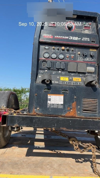 2021 Lincoln Electric Vantage 322 Vantage 322 Ready Pak 3 w/ Decals, ORANGE (includes trailer, cable rack, fender light kit) NO Telematics