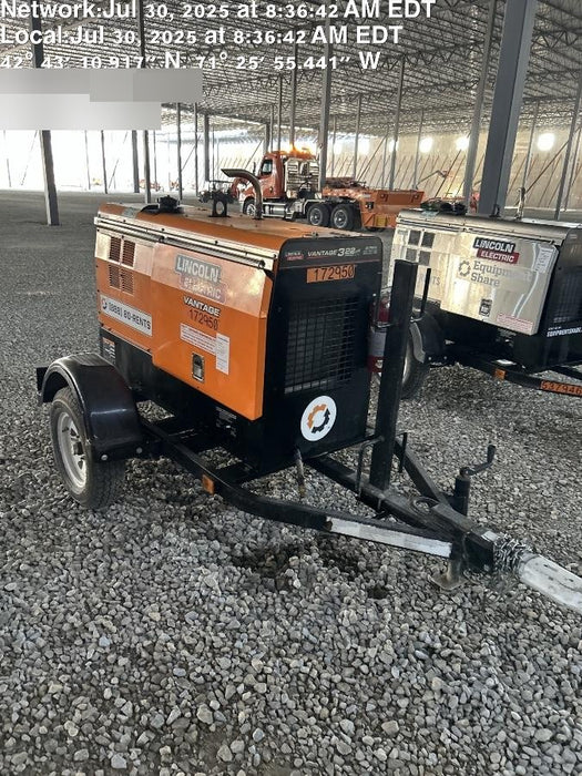 2021 Lincoln Electric Vantage 322 Vantage 322 Ready Pak 3 w/ Decals, ORANGE (includes trailer, cable rack, fender light kit) NO Telematics