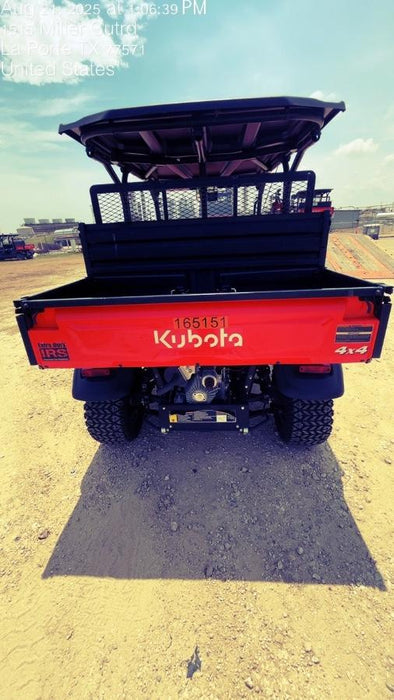 2021 Kubota RTV-X1140W-H Plastic Canopy, Windshield Acrylic Clear, LED Strobe Light, Wire Harness Kit, Back up Alarm