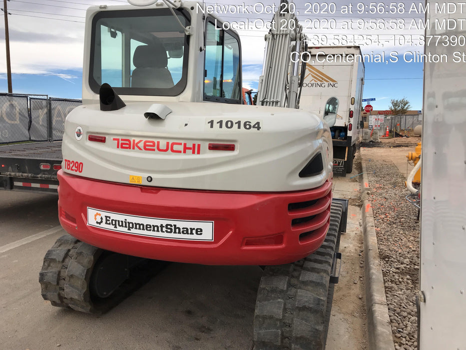 2020 Takeuchi TB290C Cab/Heat/Air, Rubber Tracks, Manual TAG QC