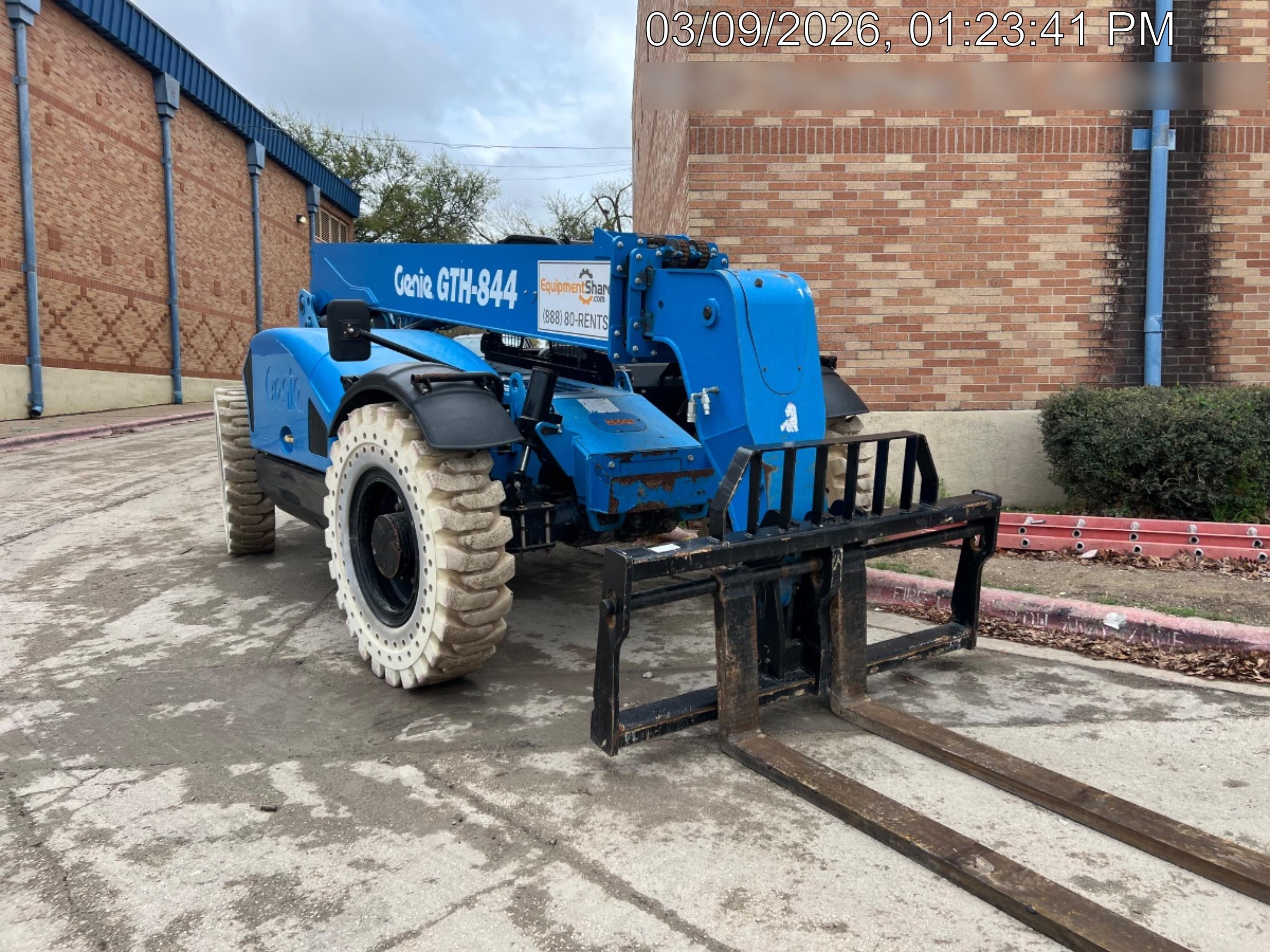 2017 Genie GTH-844 Diesel Engine, Solid Tires, 60" Carriage, Open ROPS