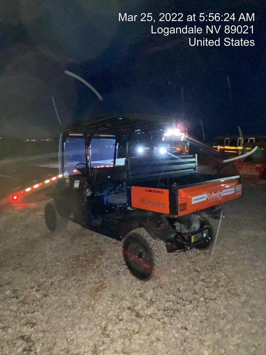 2022 Kubota RTV-X1140W-H Plastic Canopy, Windshield Acrylic Clear, LED Strobe Light, Wire Harness Kit, Back up Alarm