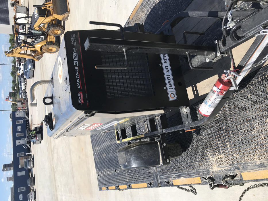 2019 Lincoln Electric Vantage 322 Ready-Pak 3, Two Wheel Trailer, Fender and Light Kit, Cable Rack