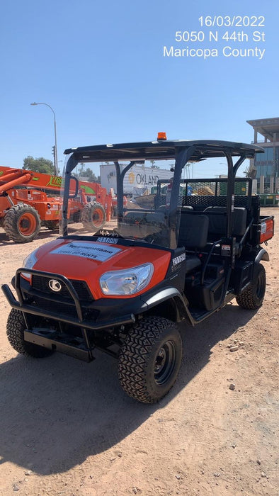 2022 Kubota RTV-X1140W-H Plastic Canopy, Windshield Acrylic Clear, LED Strobe Light, Wire Harness Kit, Back up Alarm