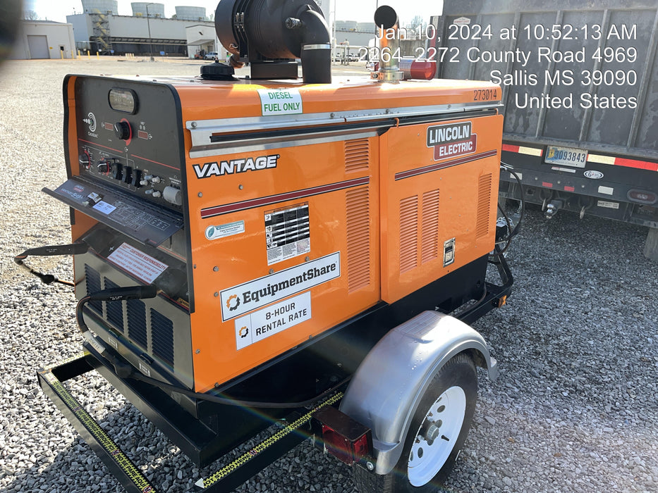 2022 Lincoln Electric Vantage 549X Crosslink Technology, Trailer Mounted, ES Decals, T3