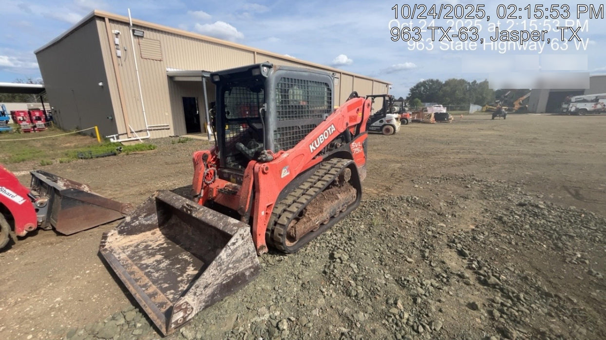 2019 Kubota SVL75-2 Cab/Heat/Air, Standard Tracks, Standard Flow, Hydraulic QC 68" HD Bucket w/ Smooth cutting edge