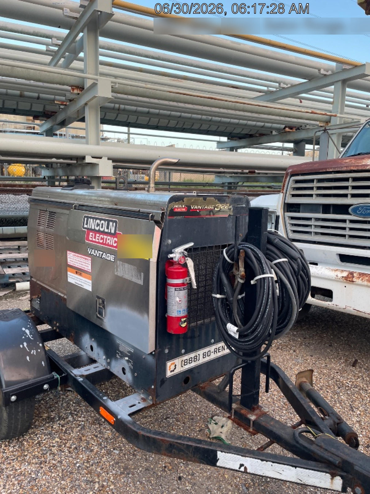 2019 Lincoln Electric Vantage 322 Lincoln Vantage 322 Welder w/Trailer, Light Kit, Cable Rack