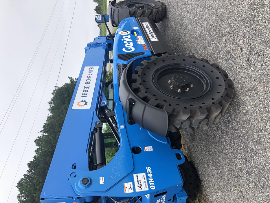 2020 Genie GTH-636 Cab/Heat/Air, Solid Tires, Work Lights, Beacon, Aux Hydraulics, Back up Alarm