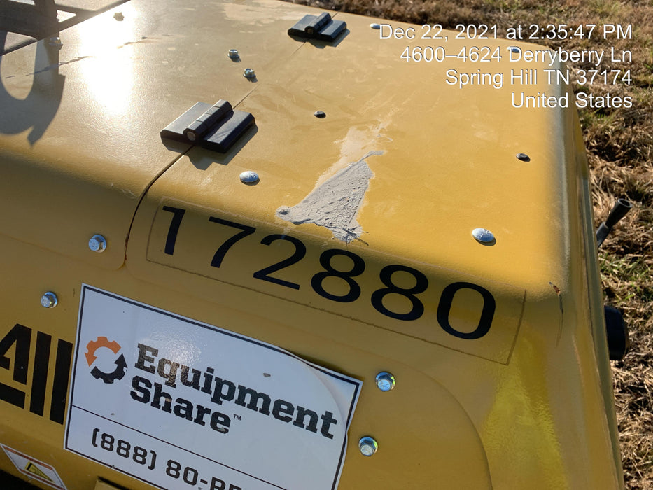 2021 Allmand NLV3GR (4) LED Light Fixture 350W, 23' Vertical Mast, 3kW Prime, Towable, Deep Sea L401, Leveling Jacks, Yanmar T4F 5.8hp