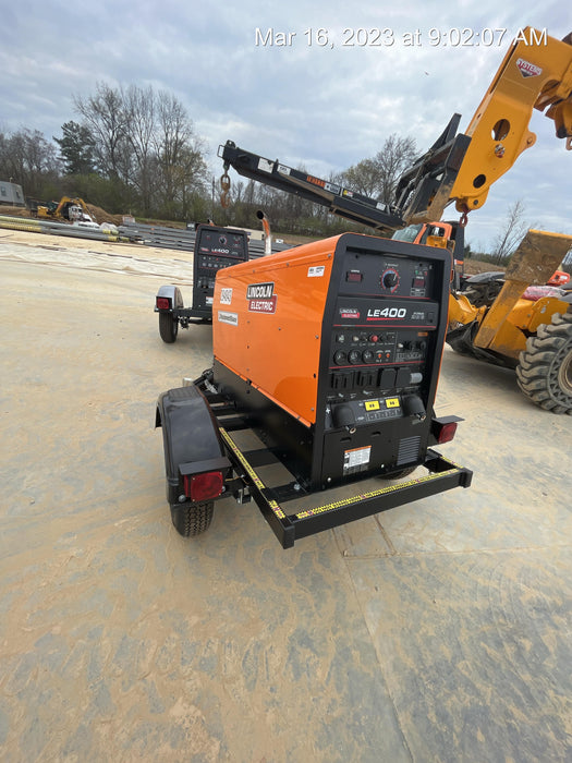 2023 Lincoln Electric LE400 Kubota V1505, Trlr, Cable Rack, Light Kit, ES Decals, T3