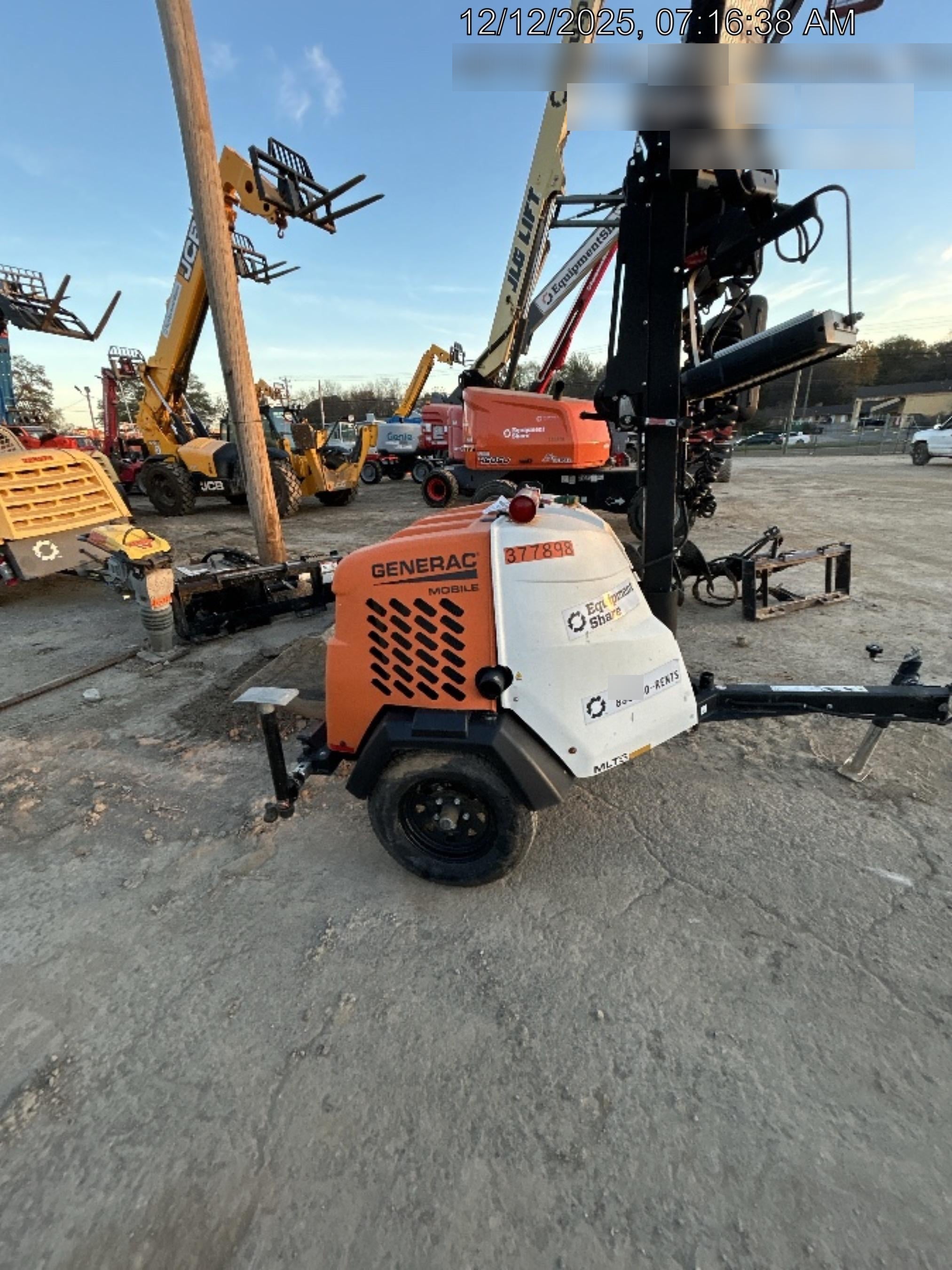 2023 Generac MLT2 Diesel, Flex Switch 120V Input, Powerzone Controller, 
(4) 320W LED Lights, 4kW Generator, 39.9 Gal Fuel Tank, 2" Ball, T3