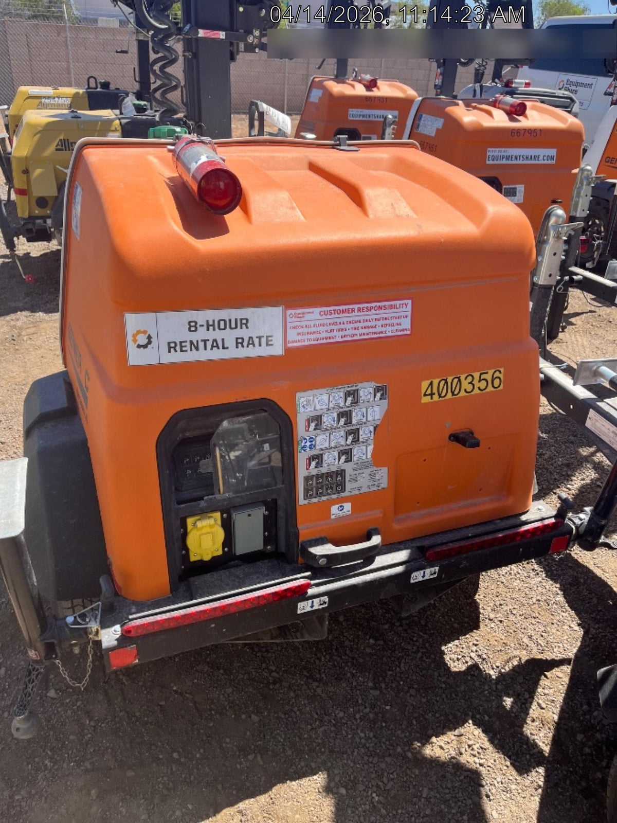 2024 Generac MLT2 Diesel, Flex Switch 120V Input, Powerzone Controller, 
(4) 320W LED Lights, 4kW Generator, 39.9 Gal Fuel Tank, 2" Ball, T3