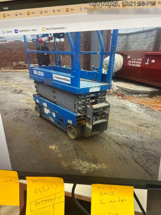 2019 Genie GS-1930 Fixed Rails with Chain Entry