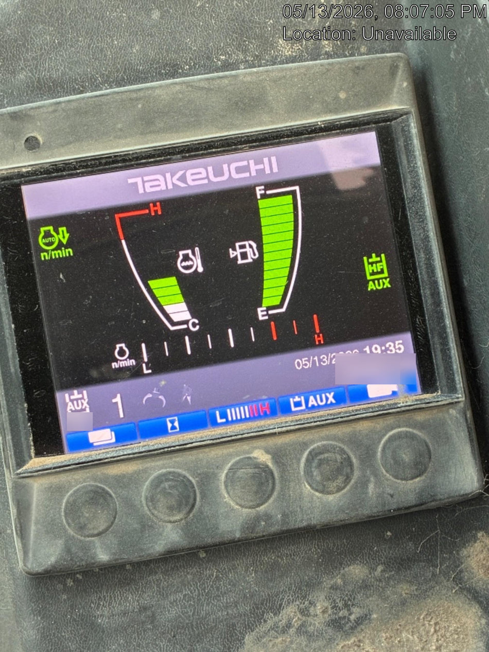 2019 Takeuchi TB290 Cab/Heat/AC Rubber tracks, Dozer blade, Travel alarm, Auxiliary hydraulics w/Manual QC, Hydraulic thumb, 18", 24", and 36" Buckets