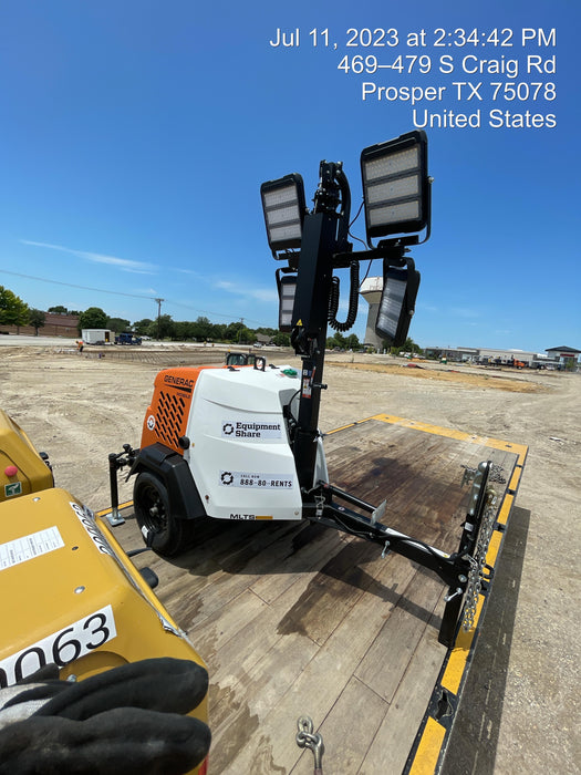 2023 Generac MLT2 Diesel, Flex Switch 120V Input, Powerzone Controller, (4) 320W LED Lights, 4kW Generator, 39.9 Gal Fuel Tank, 2" Ball, T3