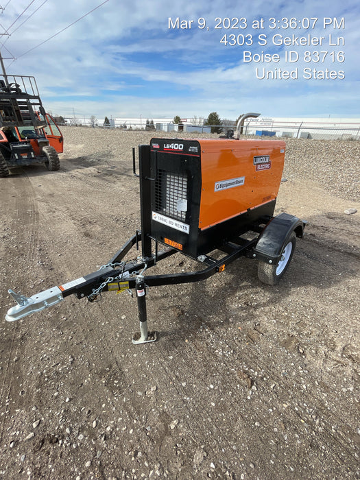 2023 Lincoln Electric LE400 Kubota V1505, Trlr, Cable Rack, Light Kit, ES Decals, T3