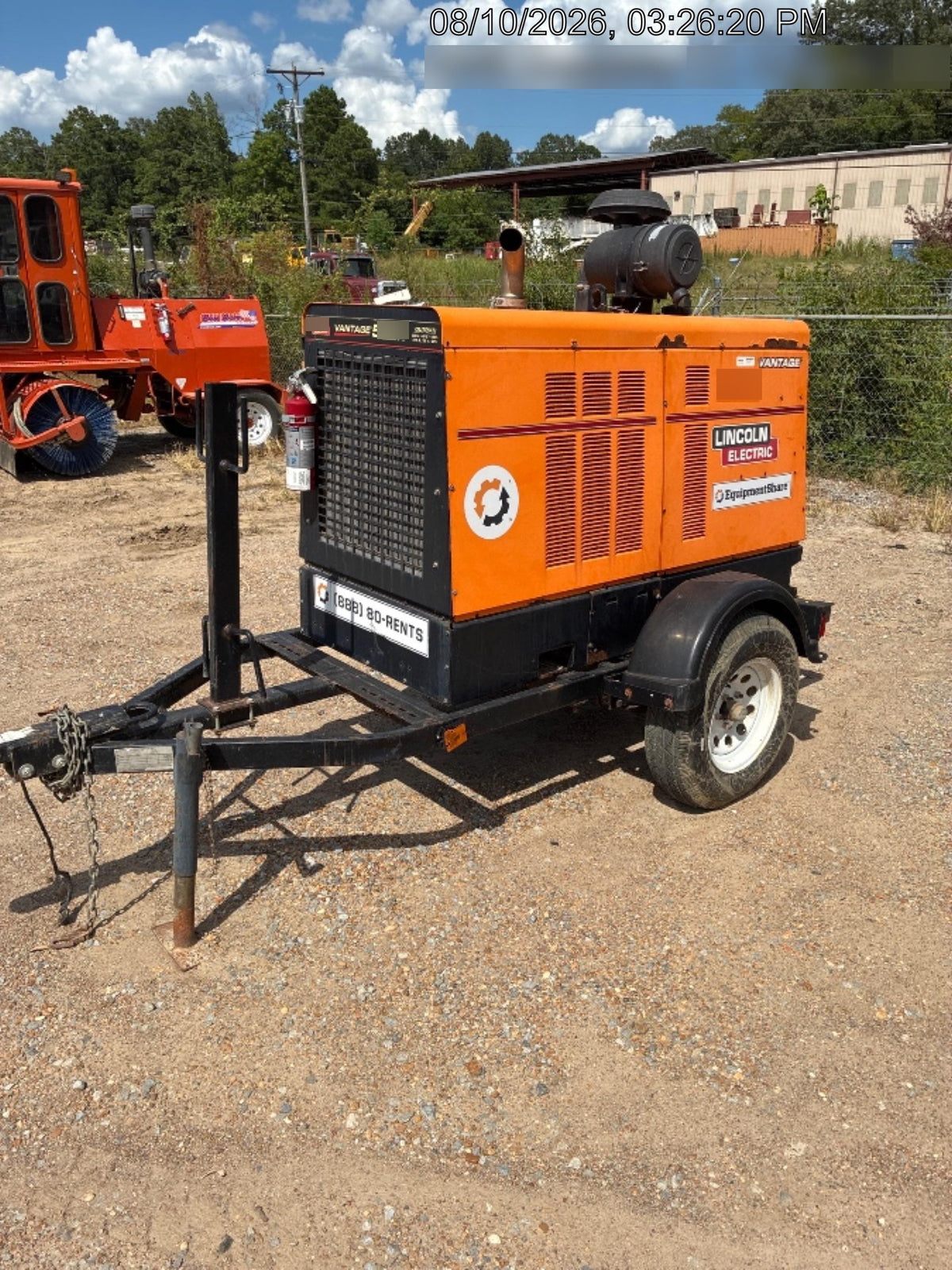 2021 Lincoln Electric Vantage 549X Ready Pak 3, ORANGE (includes trailer, cable rack, fender light kit)
