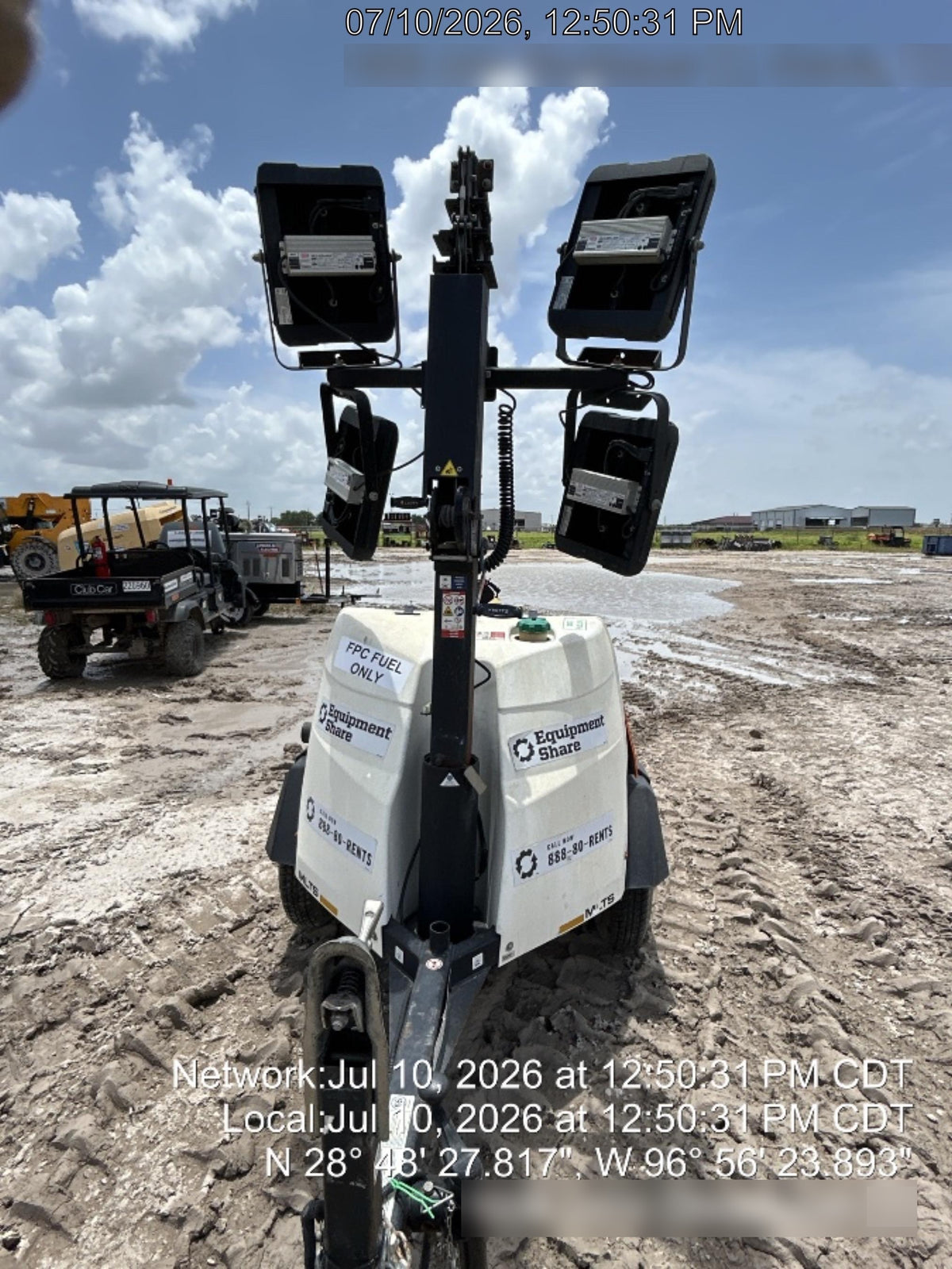 2025 Generac MLTS-4 Diesel, Mitsubishi L2E, 7.1 hp @1800 rpm, Flex Switch 120V Input, Powerzone Controller, (4) 320W LED Lights, 4kW Generator, 39.9 Gal Fuel Tank, 2" Ball, ES Decals