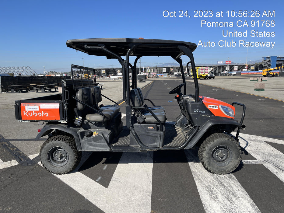 2022 Kubota RTV-X1140W-H Plastic Canopy, Windshield Acrylic Clear, LED Strobe Light, Wire Harness Kit, Back up Alarm