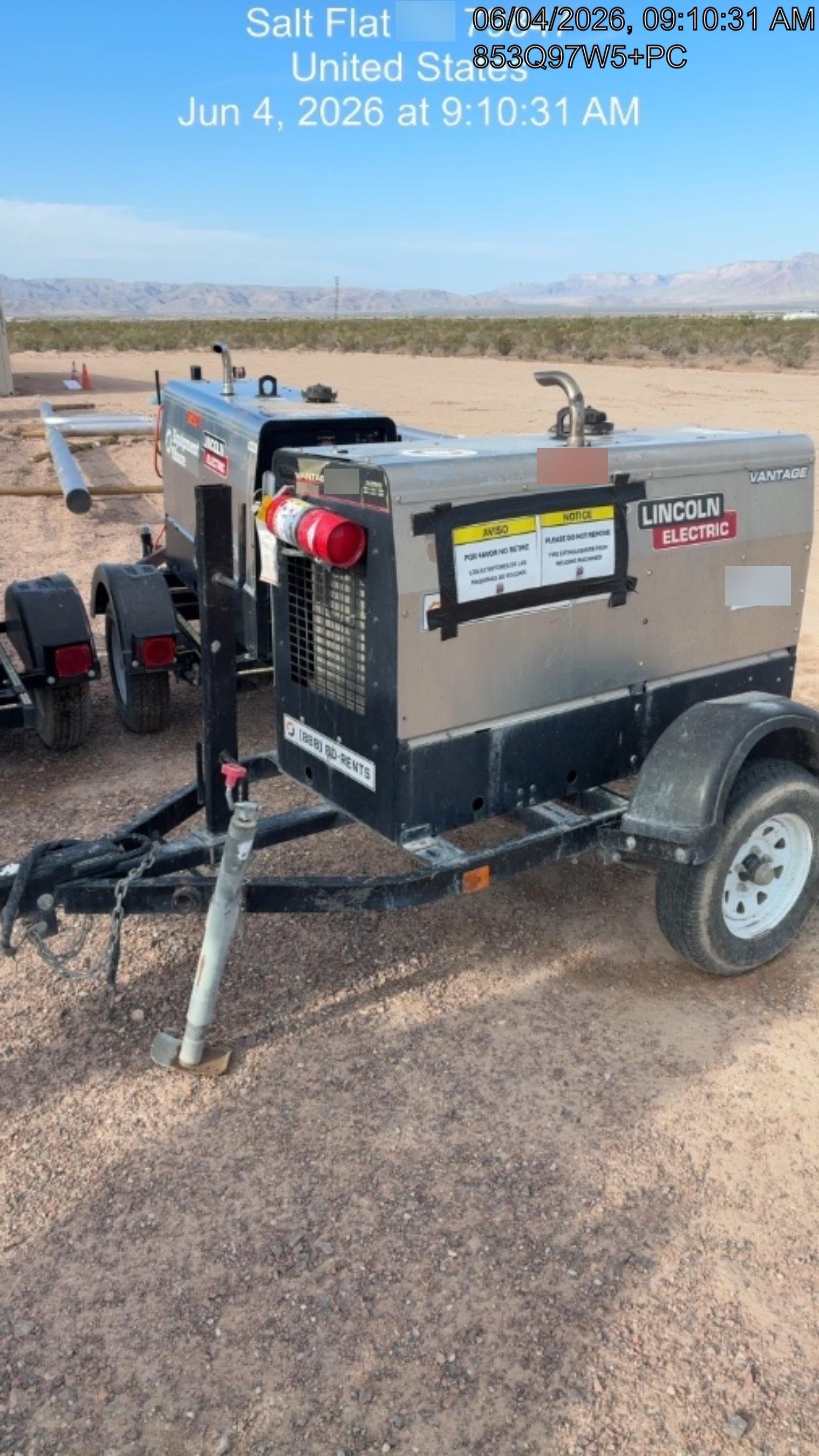 Lincoln Electric Vantage 322 Lincoln Vantage 322 Welder Ready Pak 3 - Vantage 322, Trailer