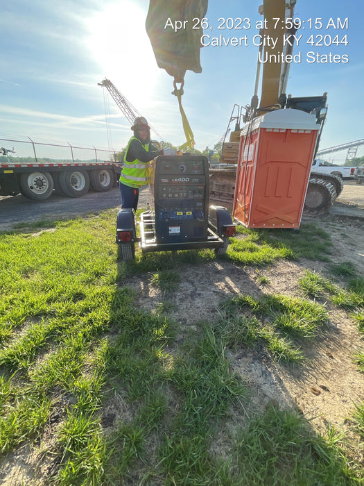 2023 Lincoln Electric LE400 Kubota V1505, Trlr, Cable Rack, Light Kit, ES Decals, T3