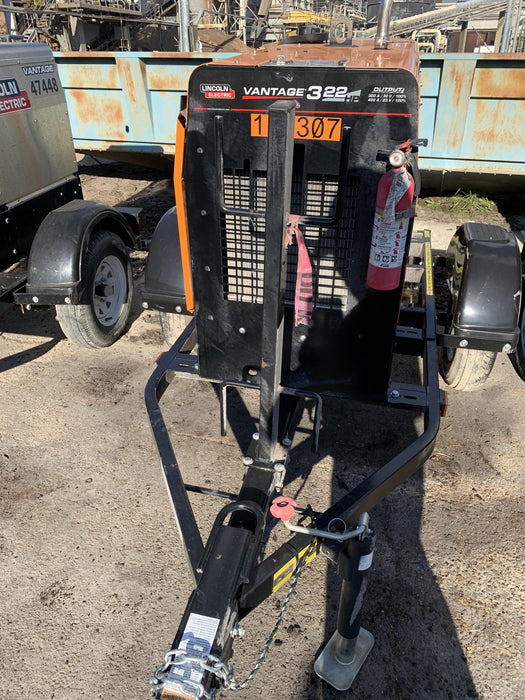 2021 Lincoln Electric Vantage 322 Vantage 322 Ready Pak 3 w/ Decals, ORANGE (includes trailer, cable rack, fender light kit) NO Telematics