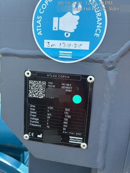 2023 ATLAS COPCO PAC H86 E