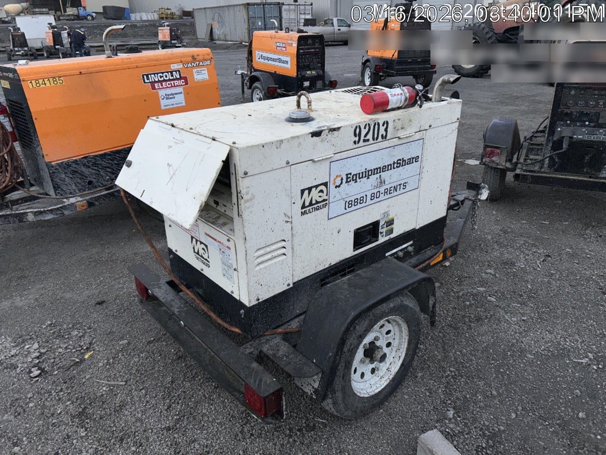 2018 Multiquip DLW300ESA1 Multiquip DLW300ESA1 300 Amp Welder w/Trailer, 100' of Lead, 50' of Ground, Wired Remotes