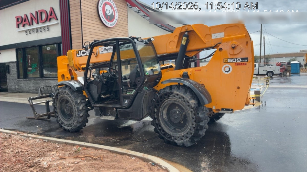 2020 JCB 509-42 Canopy, Solid Tires, Work Lights, Beacon, Aux Hydraulics, Back up Alarm, Lifting Eye, ES Decals