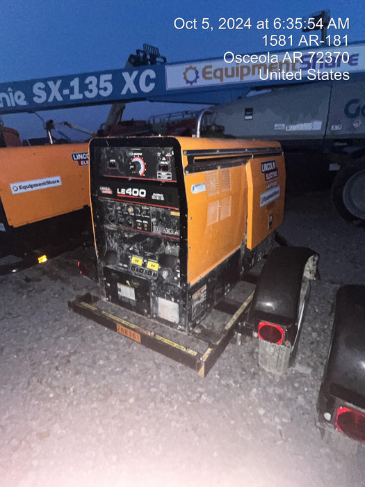 2022 Lincoln Electric LE400 Kubota V1505, Trlr, Cable Rack, Light Kit, ES Decals, T3