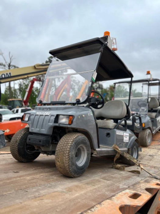 2022 Club Car CA100E Canopy, Fold down Windshield, Beacon, Back up Alarm, All-Trail Trials, HD 8 V Batteries, Trailer Hitch and Ball